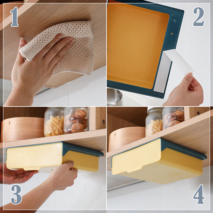 Drawer-style nail-free storage box